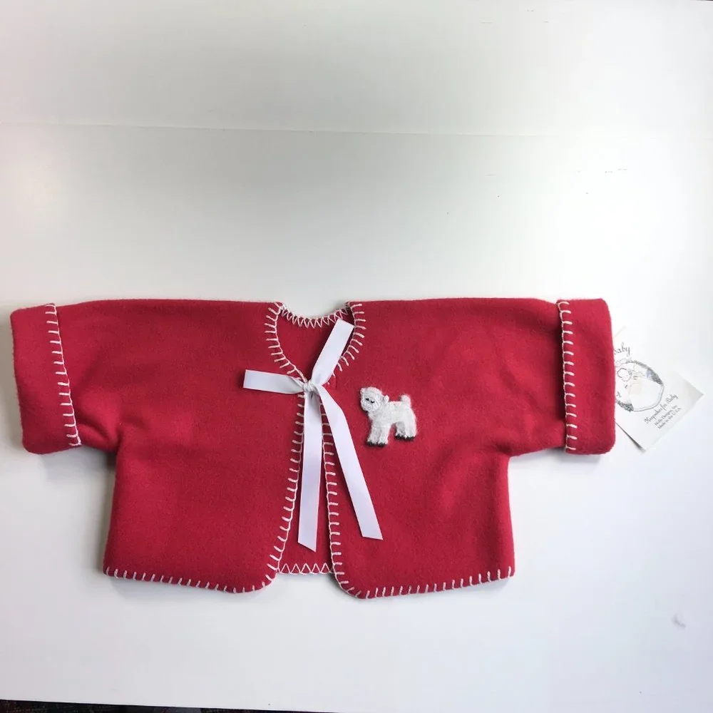 Holly Baby Little Red Lamb Coat Super Cute